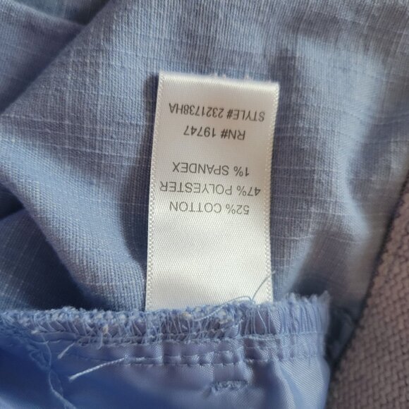 Counterparts Womens Cropped Pants Size 8 Light Blue Cotton Blend - Picture 4 of 4